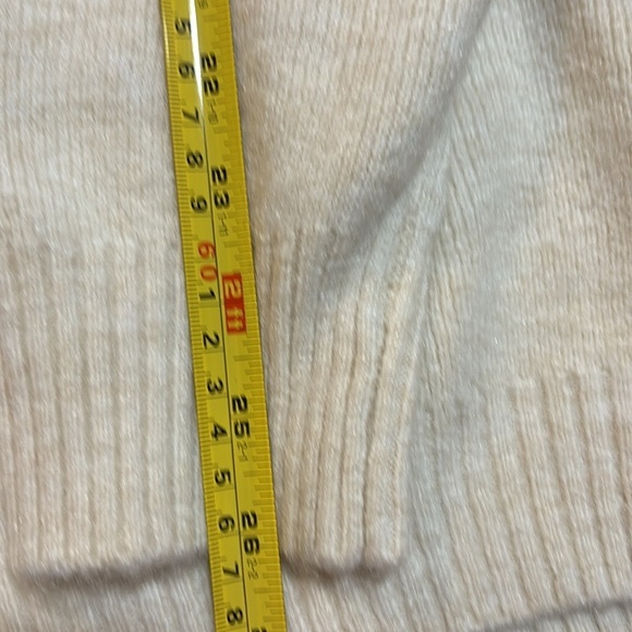 Mango Cream and Blue V-Neck Sweater with Nautical Stripes - Picture 8 of 9